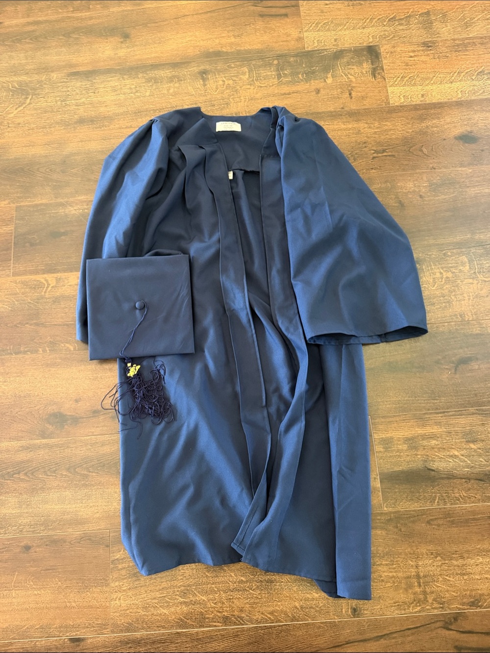 Navy Graduation Gown with Cap